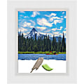 Amanti Art Rectangular Wood Picture Frame, 15” x 18”, Matted For 11” x 14”, Blanco White