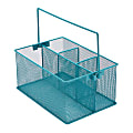 Mind Reader Metal Mesh Storage Basket Organizer, Small Size, Turquoise 1 thumbnail image