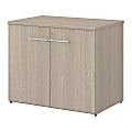 Bush Business Furniture Office 500 36"W Storage Cabinet With Doors, Sand Oak, Standard Delivery