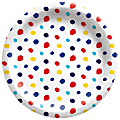 Amscan Dots Dessert Plates, 6-3/4", Multicolor, Pack Of 8 Plates 1 thumbnail image