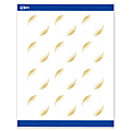 Avery® Printable Labels With Sure Feed® Technology, S00-EWE, Round, 2", Matte White With Preprinted Gold-Blush Pattern, Pack Of 120 1 thumbnail image