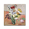 Trademark Global Roses And Anemones, 1890 Gallery-Wrapped Canvas Print By Vincent van Gogh, 24"H x 24"W
