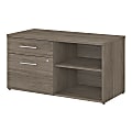 Bush Business Furniture Office 500 Low Storage Cabinet With Drawers And Shelves, Modern Hickory, Standard Delivery