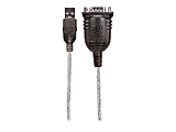 Manhattan USB To 1 Serial Device Converter, 0.125’, Black 1 thumbnail image