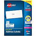 Avery® Easy Peel® Address Labels With Sure Feed® Technology, 5960, Rectangle, 1" x 2-5/8", Matte White, Box Of 7,500 1 thumbnail image
