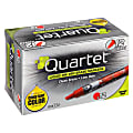 Quartet® EnduraGlide® Dry-Erase Markers, Chisel, Red, Pack Of 12