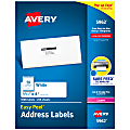 Avery® Easy Peel® Address Labels With Sure Feed® Technology, 5962, Rectangle, 1-1/3" x 4", White, Pack Of 3,500