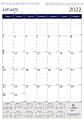 Brownline® DuraGlobe Monthly Wall Calendar, 12" x 17", January To December 2022, C171203