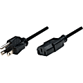 Manhattan PC Power Cable, 6', Black - IEC 60320 C13 socket to NEMA 5-15 plug 1 thumbnail image