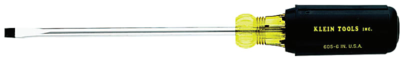 Klein Tools 1/4" Cabinet Tip Heavy Duty Round Shank Screwdriver, 6" 1 thumbnail image