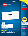 Avery® Easy Peel® Address Labels With Sure Feed® Technology, 5262, Rectangle, 1-1/3" x 4", Matte White, Pack Of 350 1 thumbnail image