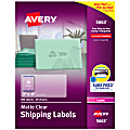 Avery® Matte Shipping Labels With Sure Feed® Technology, 5663, Rectangle, 2" x 4", Clear, Pack Of 500