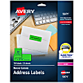 Avery® High-Visibility Permanent Laser ID Labels, 5971, 1" x 2 5/8", Neon Green, Pack Of 750 1 thumbnail image