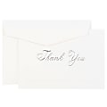 JAM Paper® Thank You Card Set, 4 7/8" x 3 3/8", 80 Lb, Bright White/Silver Script, Set Of 104 Cards And 100 Envelopes 1 thumbnail image