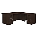 Bush Business Furniture Office 500 72"W L-Shaped Executive Corner Desk With Drawers, Black Walnut, Standard Delivery