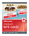 Office Depot® Brand Inkjet/Laser Tent Cards, Medium, 2 1/2" x 8 1/2", Bright White, Pack Of 100