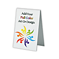 Custom Full Color Double Sided Durable Plastic Table Tent Sign, 8" x 6" 1 thumbnail image