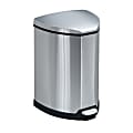Safco® Hands-Free Step-On Receptacle, 4-Gallon, Silver 1 thumbnail image