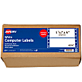 Avery® Continuous Form Permanent Address Labels, 4014, Rectangle, 4" x 1 7/16", White, Pack Of 5,000 1 thumbnail image