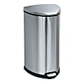 Safco® Hands-Free Step-On Receptacle, 10-Gallon, Silver 1 thumbnail image
