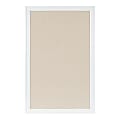 DesignOvations Bosc Non-Magnetic Framed Linen Fabric Pinboard, 27-1/2" x 43-1/2", Beige, White Plastic Frame 1 thumbnail image