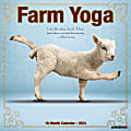 2024 Willow Creek Press Scenic Monthly Wall Calendar, 12" x 12", Farm Yoga, January To December