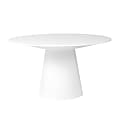 Eurostyle Wesley Round Dining Table, 30"H x 53"W x 53"D, Matte White