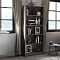 Realspace® Peakwood 71"H 5-Shelf Bookcase, Smoky Brown 1 thumbnail image