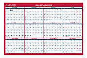 AT-A-GLANCE® Reversible Yearly Wall Calendar, 24" x 36", Red, January To December 2020, PM21228