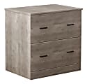 Realspace® Peakwood 30-1/2"W x 21-4/5"D Lateral 2-Drawer File Cabinet, Smoky Brown 1 thumbnail image