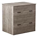 Realspace® Peakwood 30-1/2"W x 21-4/5"D Lateral 2-Drawer File Cabinet, Smoky Brown