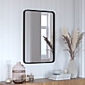 Flash Furniture Janinne Rectangular Decorative Wall Mirror, 30"H x 20"W x 2"D, Black 1 thumbnail image