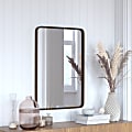 Flash Furniture Janinne Rectangular Decorative Wall Mirror, 30"H x 20"W x 2"D, Brushed Bronze