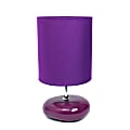 Simple Designs Stonies Small Stone Look Table Bedside Lamp, Purple 1 thumbnail image