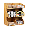 Mind Reader  Coffee Pod Condiment Station Countertop Organizer, 15-1/4" H, 6-1/4" W, 13" D, Brown 1 thumbnail image