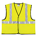 Class 2 Safety Vest, Fluorescent Lime w/Silver Stripe, Polyester, XL 1 thumbnail image