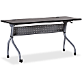 Lorell® Flip Top Training Table, 60"W, Espresso/Silver 1 thumbnail image