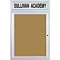 Ghent Headliner Cork Bulletin Board, 1 Door, 36" x 36", Satin Aluminum Frame 1 thumbnail image