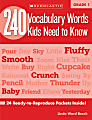 Scholastic 240 Vocabulary Words Kids Need To Know, Grade 1