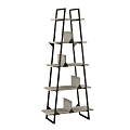 Bush Business Furniture Refinery 72"H A-Frame Etagere Bookshelf, Cottage White, Standard Delivery
