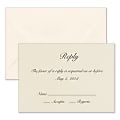 Custom Wedding & Event Response Cards With Envelopes, 4-7/8" x 3-1/2", Sophisticated Type, Box Of 25 Cards