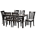 Baxton Studio Minette Dining Set, 29-3/16”H x 59-1/16”W x 35-7/16”D, Gray/Espresso Brown