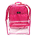 Dickies® Deluxe Clear PVC Laptop Backpack, Pink