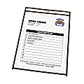 C-Line® Stitched Vinyl Shop Ticket Holders, 9" x 12", Clear, Box Of 25