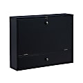 SEI Furniture Wall-Mount 26"W Writing Desk With Storage, Black