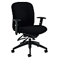 Global® Truform Medium-Back Multi-Tilter Adjustable Chair, 38 1/2"H x 26"W x 25"D, Black
