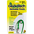 GeckoTech™ Reusable Adhesive-Free Hooks, 3 lb, Clear, Pack Of 2 1 thumbnail image