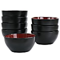 Gibson Home Soho Lounge 8-Piece Bowl Set, 6", Red