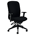 Global® Heavy-Duty Truform Multi-Tilter Adjustable Chair, High-Back, 42"H x 26"W x 25"D, Black