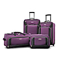 American Tourister® Fieldbrook XLT 4-Piece Luggage Set, Black/Purple